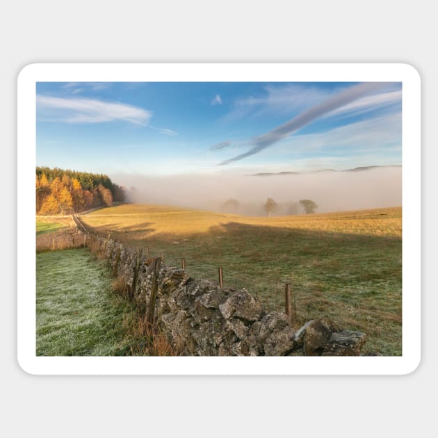 Tweed Valley Mist Sticker by Reg-K-Atkinson